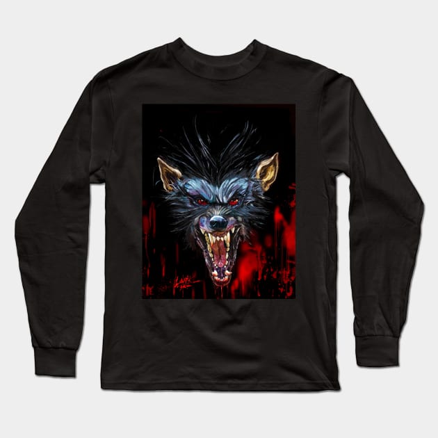 Werewolf Long Sleeve T-Shirt by Art Of Lunatik